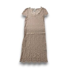 Diane von Furstenberg Madar Lace Dress Beige Silk Lining D7430269O8 Womens Sz 0